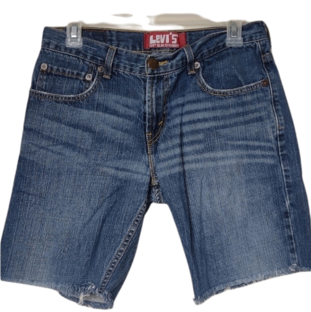 Levi's 514 slim straight blue cut off shorts 30